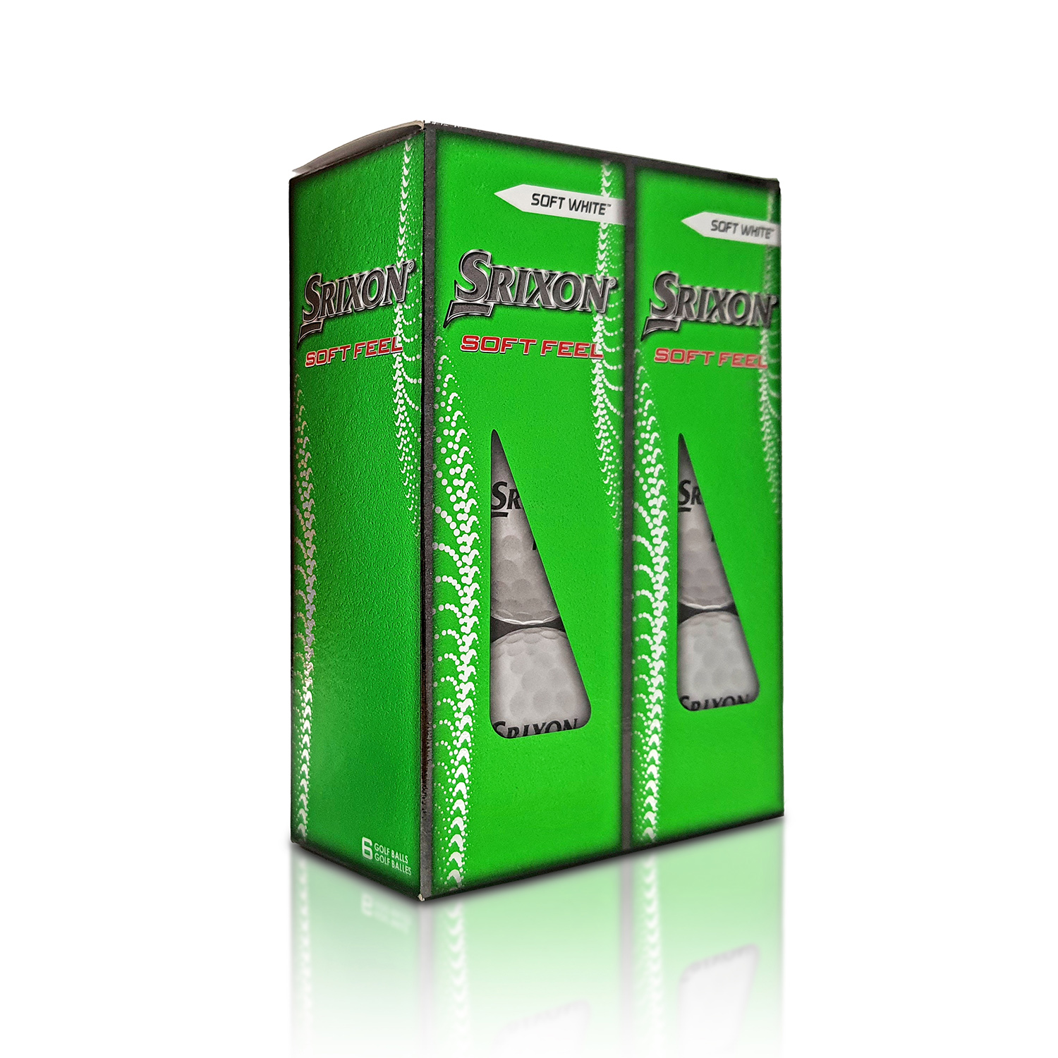 Srixon Soft Feel 6-pack Hvit