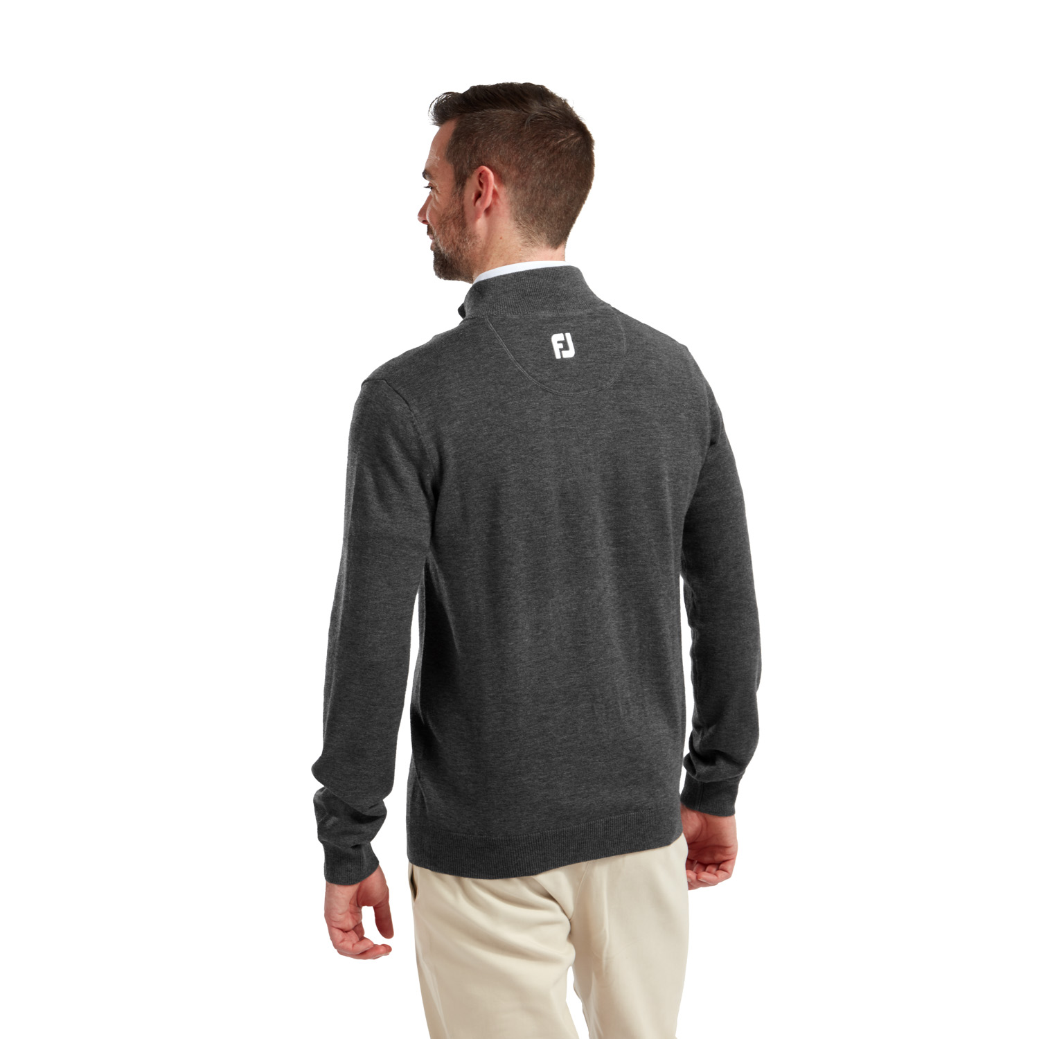 Footjoy lambswool lined half zip clearance sweater