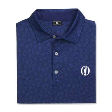 Fj Postage Stamp Tonal Print Lisle FootJoy