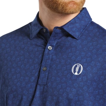 Fj Postage Stamp Tonal Print Lisle FootJoy