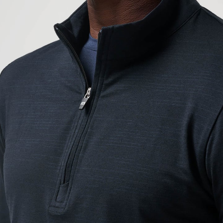 The Heater 1/4 Zip Black Travis Mathew