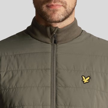 Baffle Quilted Quarter Zip Grøn Lyle & Scott