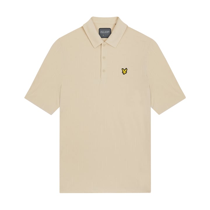 Monogram Jacquard Polo Beige Lyle & Scott