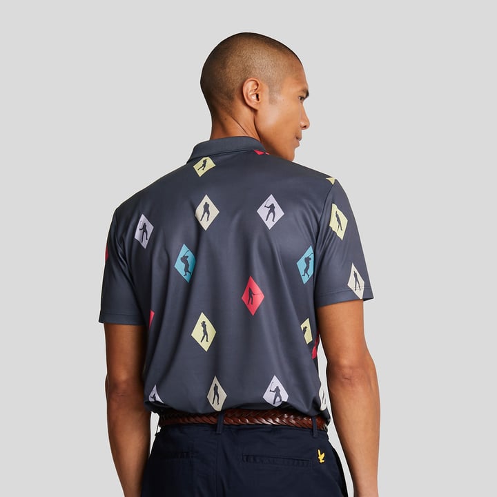 Polka Diamond Polo Shirt Bleu Lyle & Scott