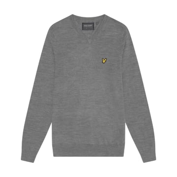 V-Neck Merino Blend Gris Lyle & Scott