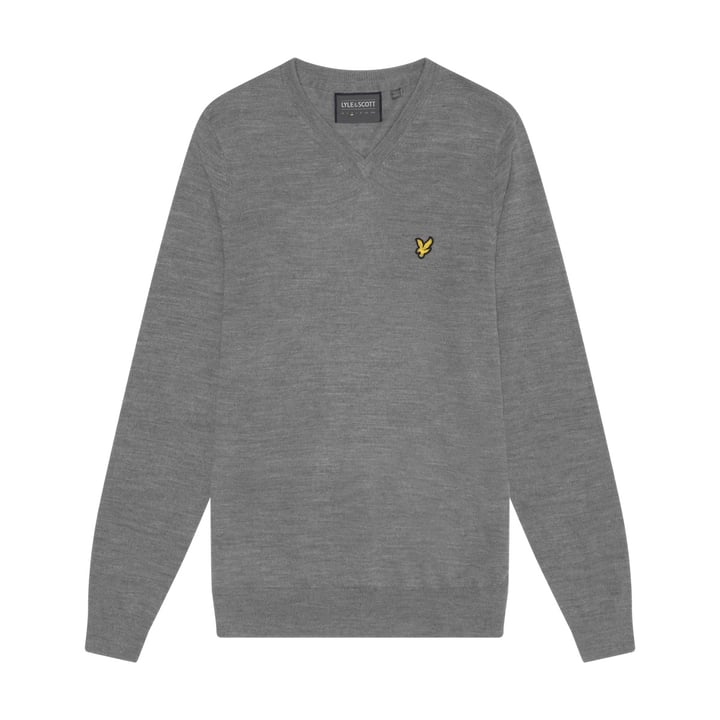 V-Neck Merino Blend Gris Lyle & Scott