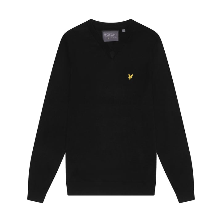 V-Neck Merino Blend Le noir Lyle & Scott