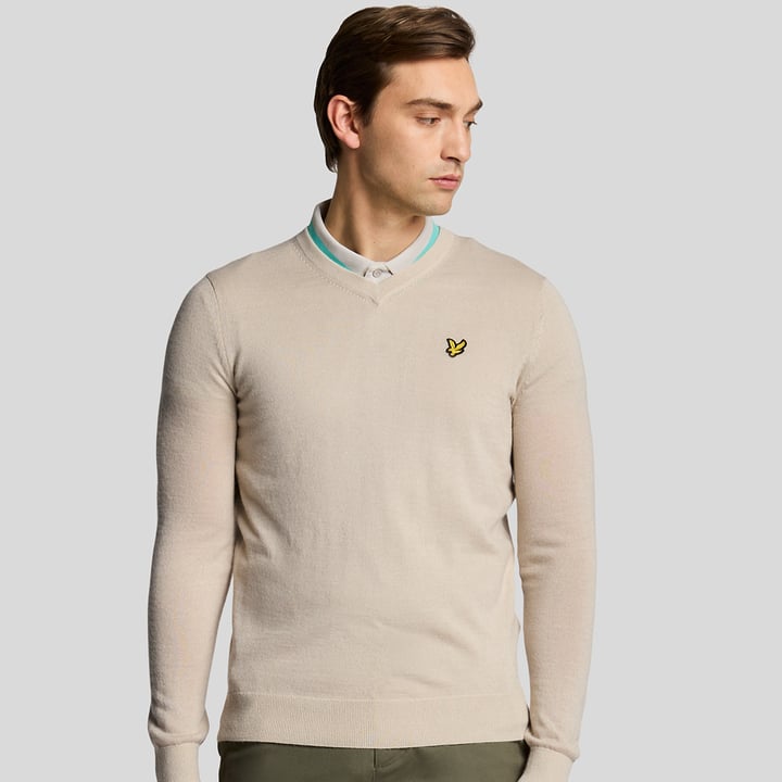 V-Neck Merino Blend Beige Lyle & Scott