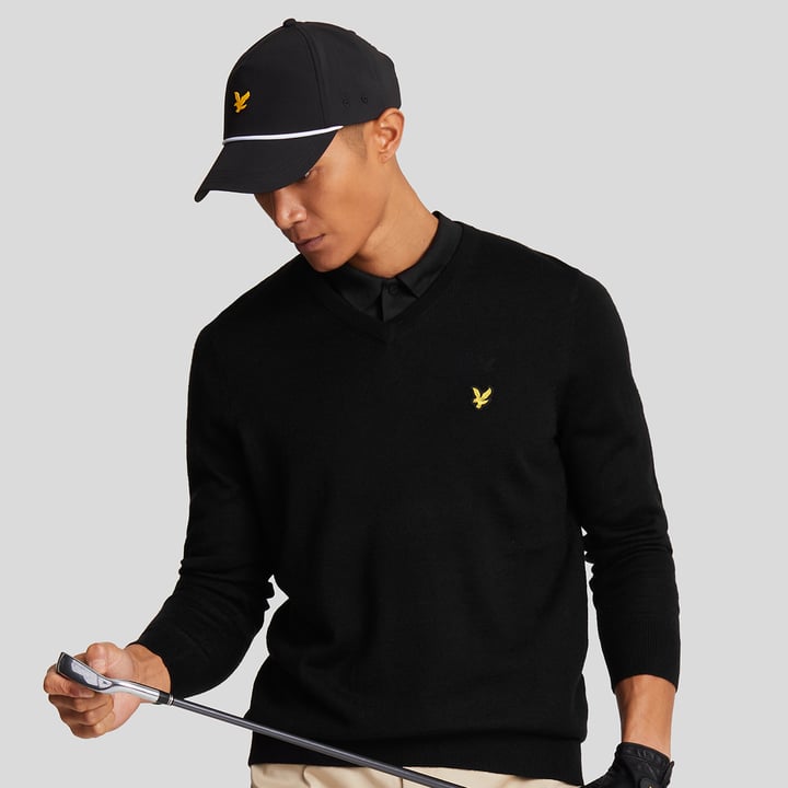 V-Neck Merino Blend Le noir Lyle & Scott