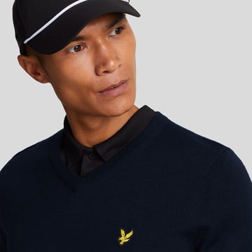 V-Neck Merino Blend Bleu Lyle & Scott