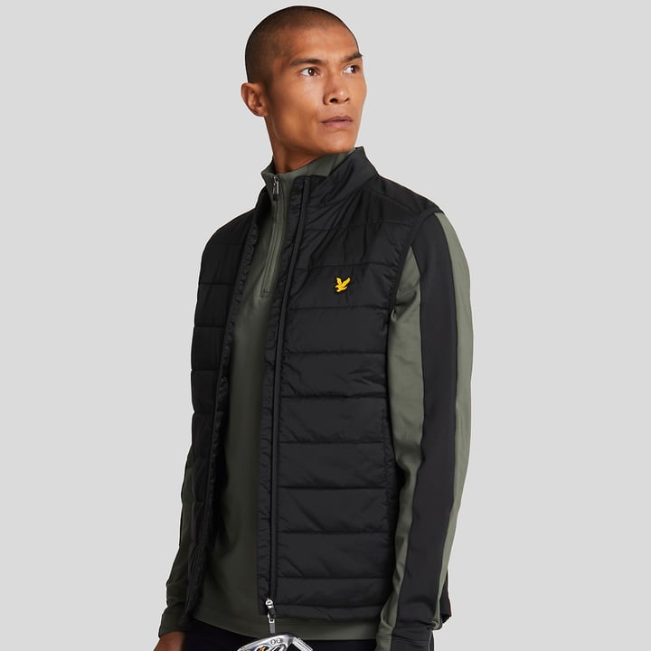 Wadded Golf Gilet Svart Lyle & Scott