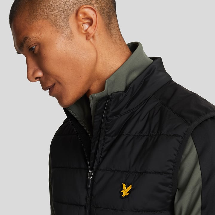 Wadded Golf Gilet Svart Lyle & Scott