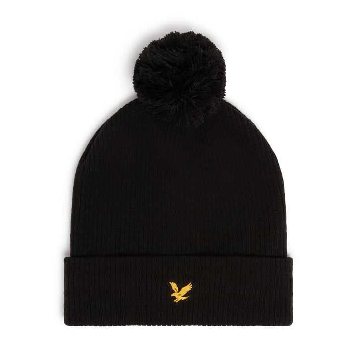 Golf Plain Bobble Beanie Svart Lyle & Scott