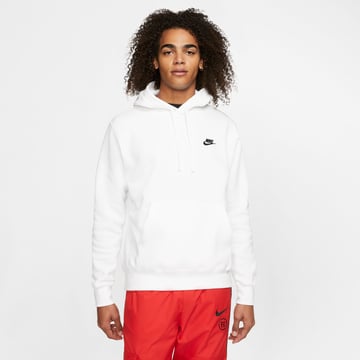 Sportswear Club Fleece Hood Vit Nike