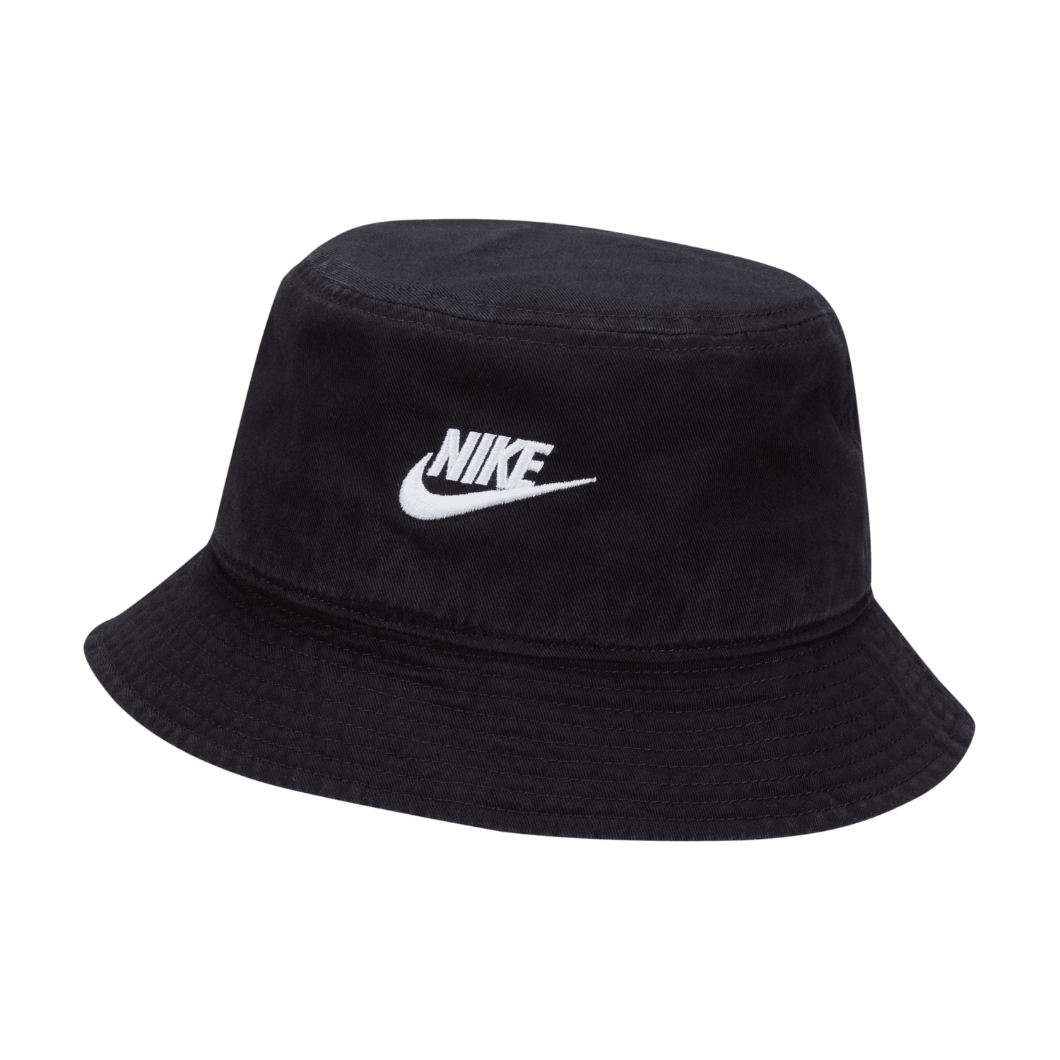 Apex Futura Washed Bucket Hat: M Black-White