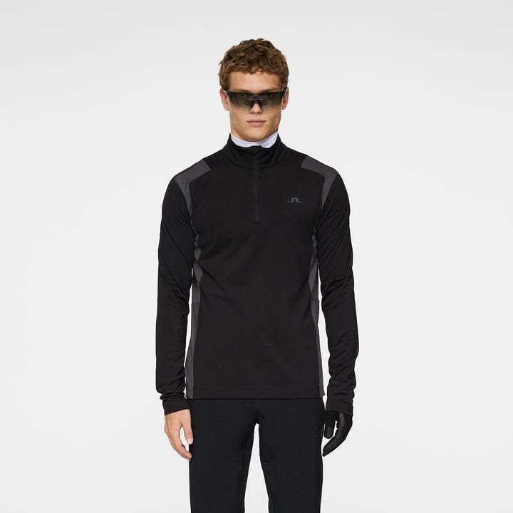 Lukas Quarter Zip Mid Layer Svart J.Lindeberg