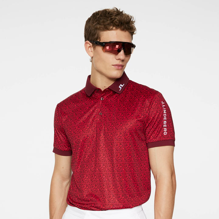 Tour Tech Reg Fit Print Polo J.Lindeberg