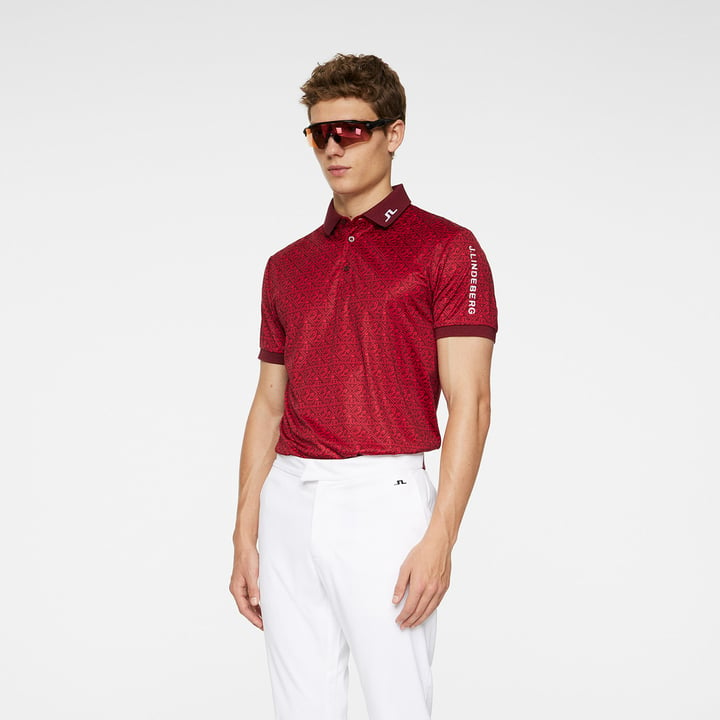 Tour Tech Reg Fit Print Polo J.Lindeberg