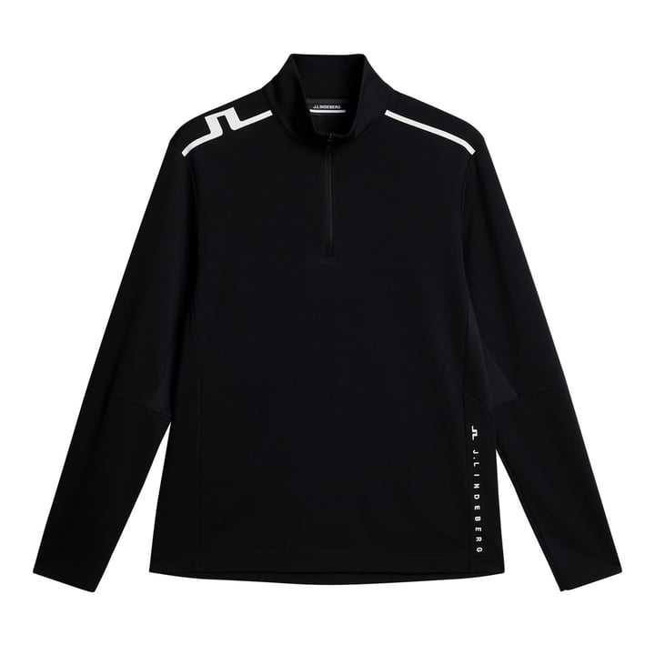 Leon Quarter Zip Mid Layer Svart J.Lindeberg