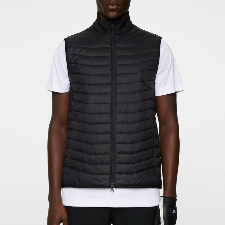 Holden Quilt Hybrid Vest Le noir J.Lindeberg