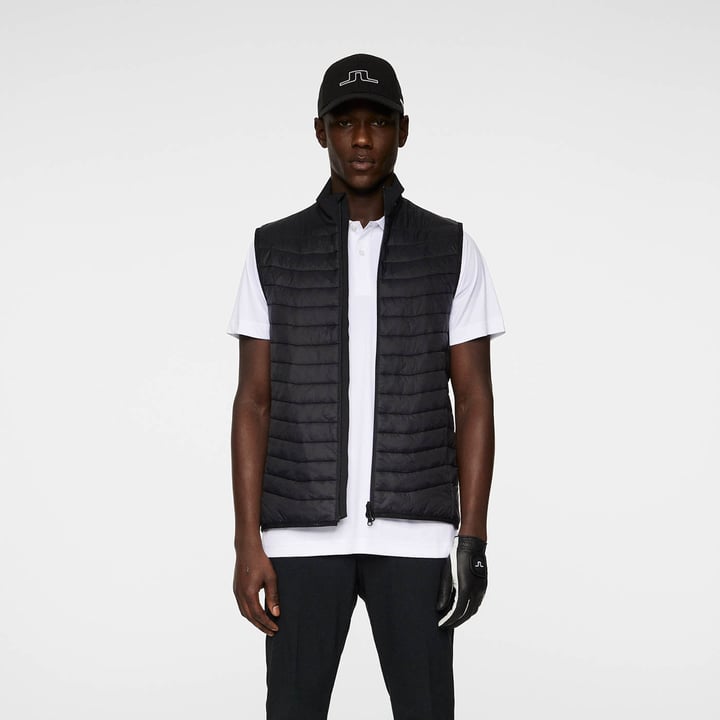 Holden Quilt Hybrid Vest Le noir J.Lindeberg