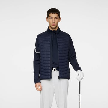 Holden Quilt Hybrid Vest Bleu J.Lindeberg