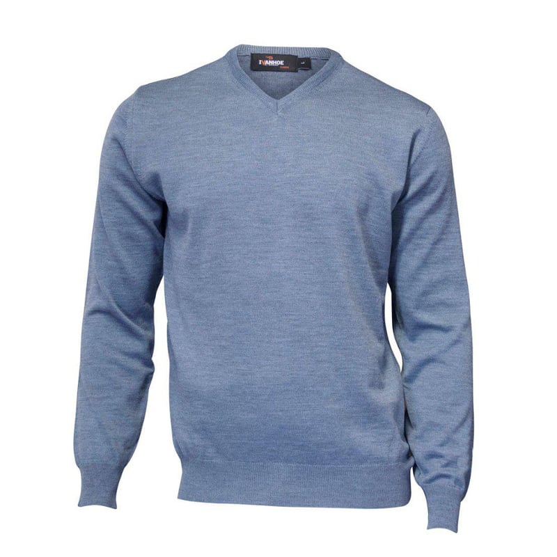 Merino V-Neck Blau