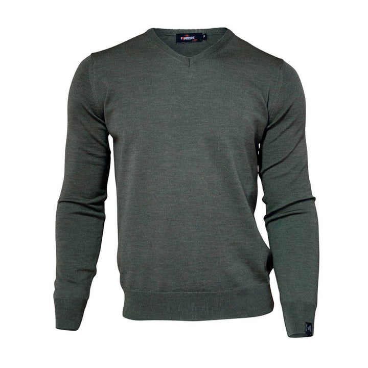 Merino V-Neck Grön Ivanhoe