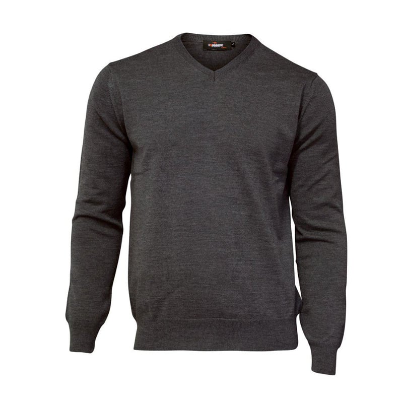 Merino V-Neck Grau