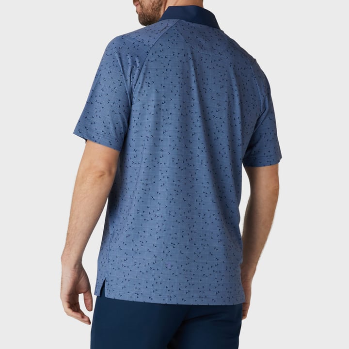 Emea Ss All Over Trademark Polo Blau Callaway