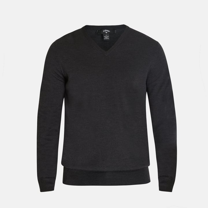 Ls V-Neck Merino Grau Callaway