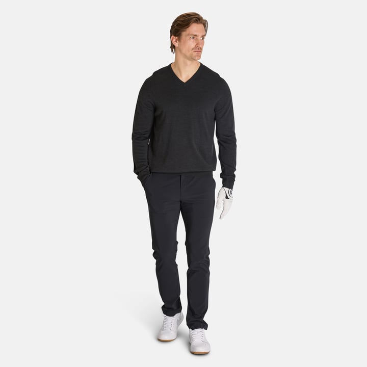 Ls V-Neck Merino Grau Callaway