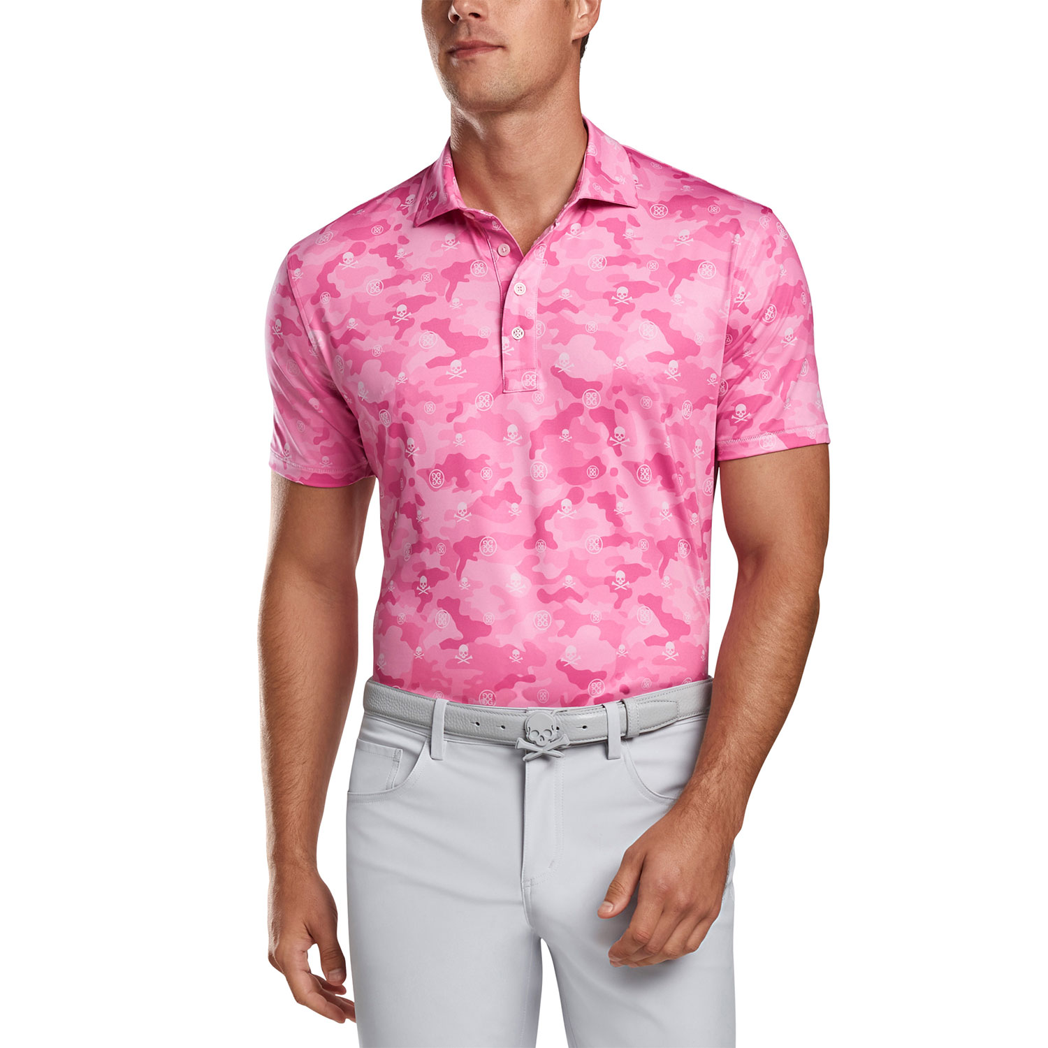 pink camo polo