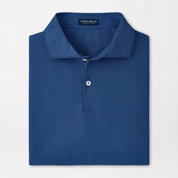 Checkers Performance Mesh Polo Blau Peter Millar