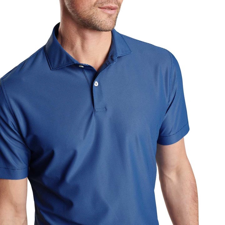 Checkers Performance Mesh Polo Blå Peter Millar