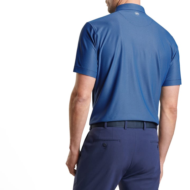 Checkers Performance Mesh Polo Blå Peter Millar