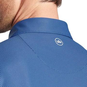 Checkers Performance Mesh Polo Blå Peter Millar