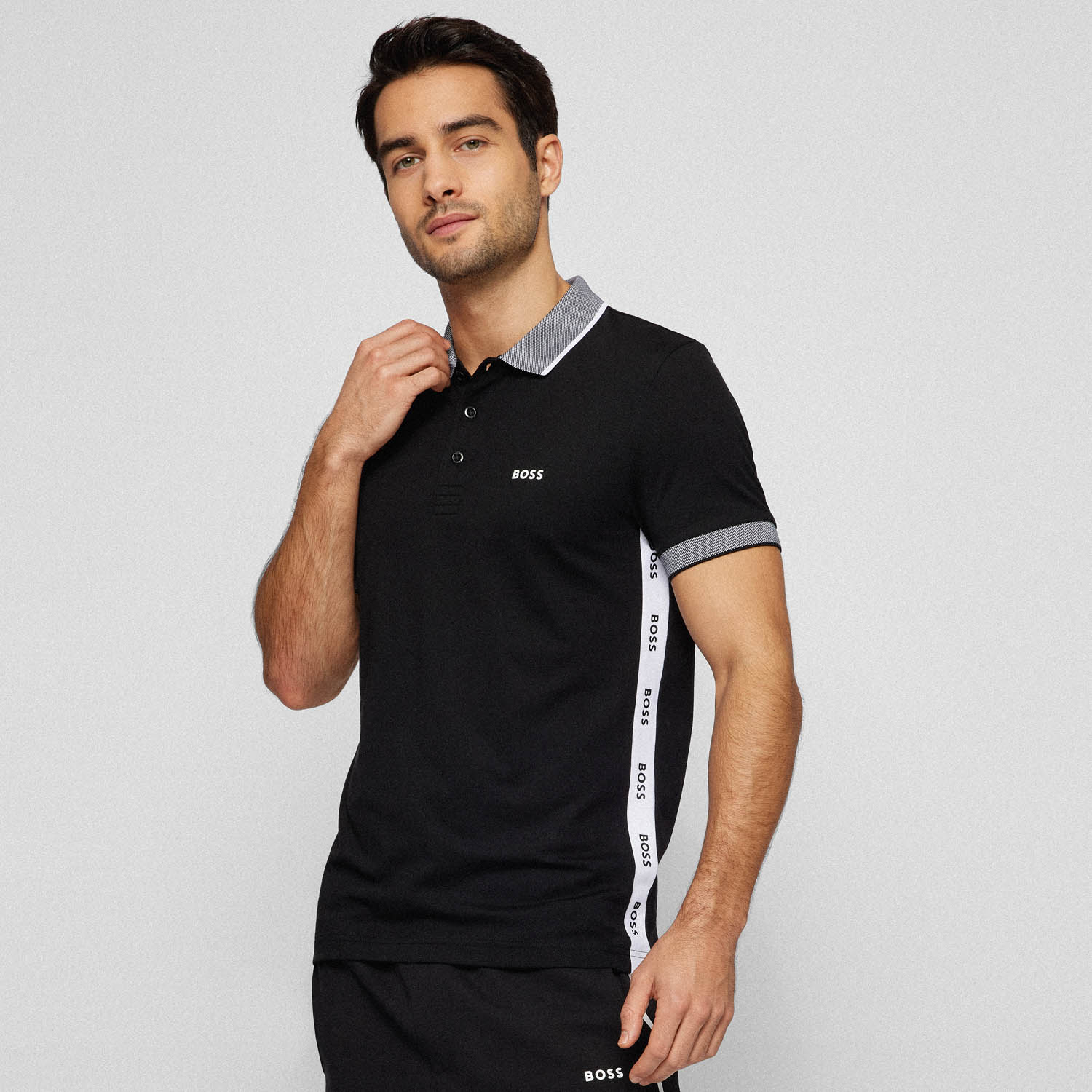 boss paule logo polo shirt