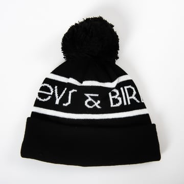 Bobble Hat Svart Hvit Bogeys & Birdies