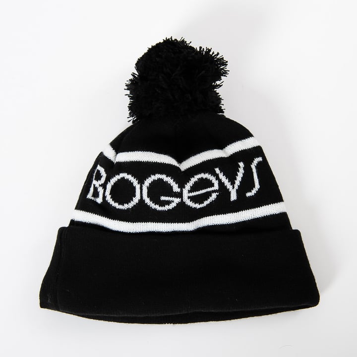 Bobble Hat Svart Hvit Bogeys & Birdies