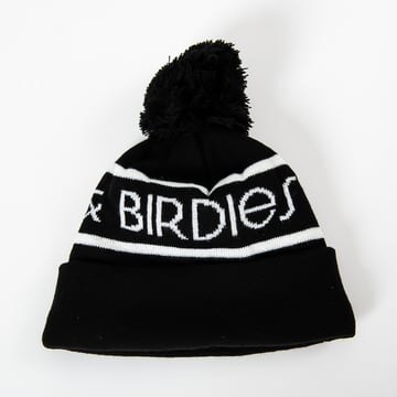 Bobble Hat Svart Vit Bogeys & Birdies