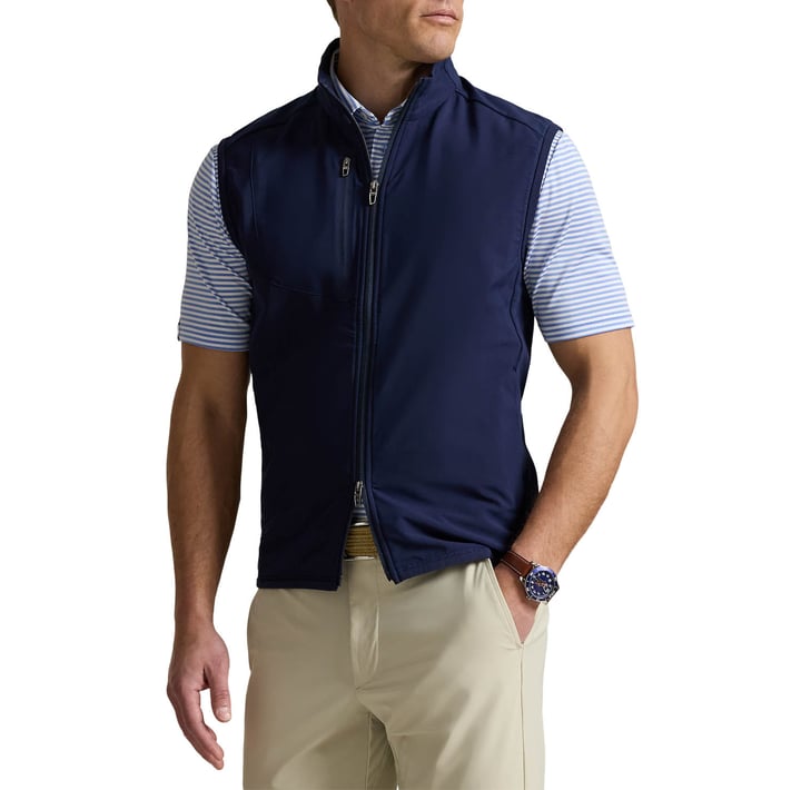 Knit Full Zip Vest Tech Terry Ralph Lauren