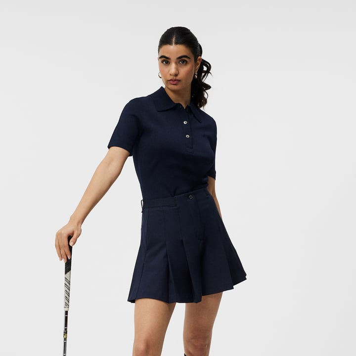 Amandine Knitted Polo Blue J.Lindeberg