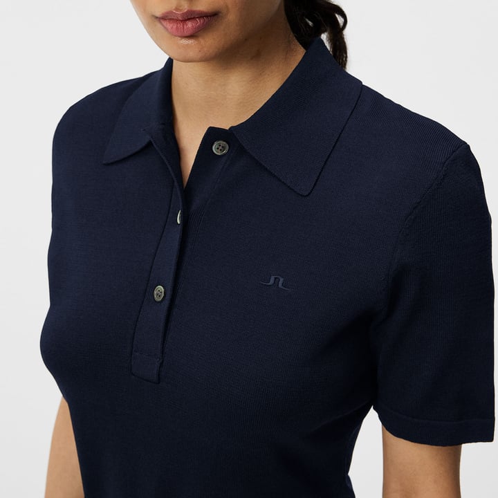 Amandine Knitted Polo Blue J.Lindeberg