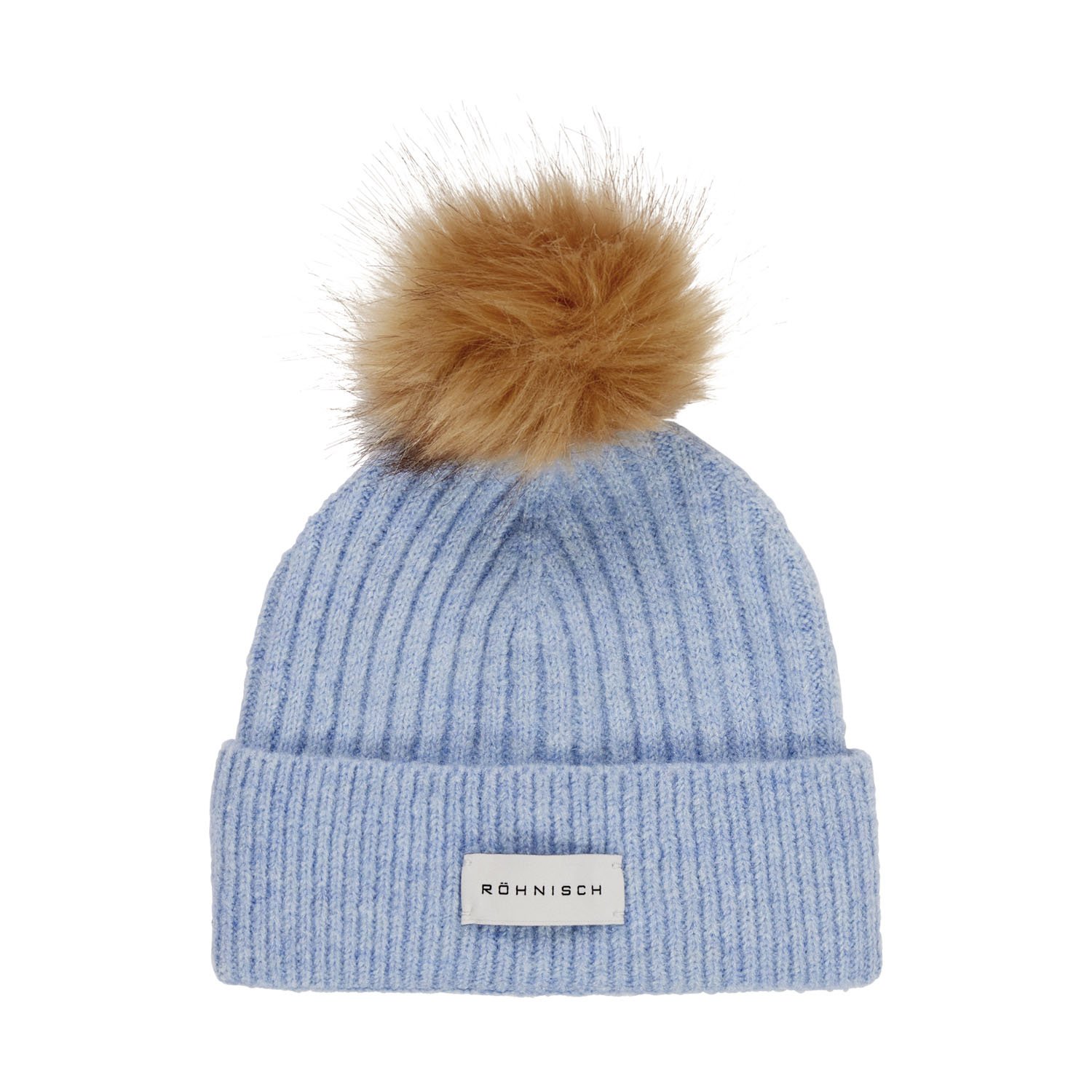 Pom Rib Beanie Blå