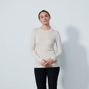 Ancona Ls Round Neck Beige Daily Sports