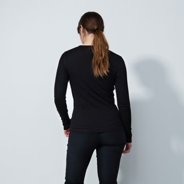 Ancona Ls Round Neck Schwarz Daily Sports