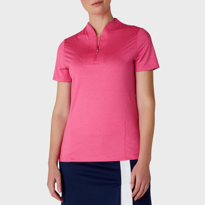 W Ss Tonal Texture Heather Polo Callaway