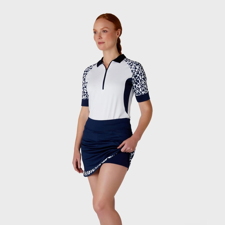 W 17 Two Tone Geo Blocked Skort Blå Callaway