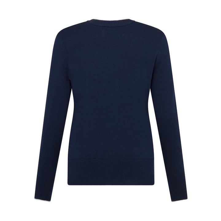 OP Ls Solid Sweater Blau Original Penguin